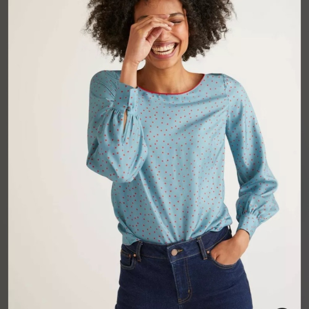 Boden Zada Polka Dot Blouse